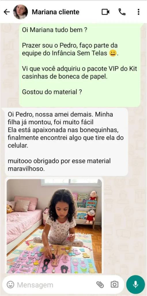 Depoimento WhatsApp mãe 4
